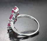Серебряное кольцо с рубинами 2,22 карата