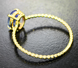 Золотое кольцо с танзанитом высоких характеристик 0,99 карата Золото