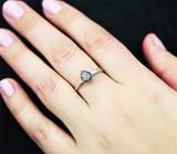 Чудесное серебряное кольцо с кристаллическим эфиопским опалом и черными шпинелями Серебро 925