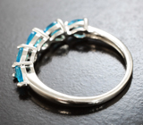 Яркое серебряное кольцо с «неоновыми» апатитами Серебро 925