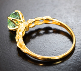 Золотое кольцо с ярким полихромным параиба турмалином 1,28 карата Золото