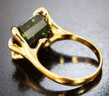 Массивное золотое кольцо с крупным насыщенным турмалином 12,53 карата Золото