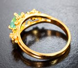 Золотое кольцо с ярким «неоновым» параиба турмалином 1,01 карата и бриллиантами Золото