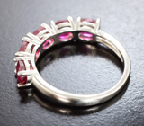 Элегантное серебряное кольцо с рубинами Серебро 925