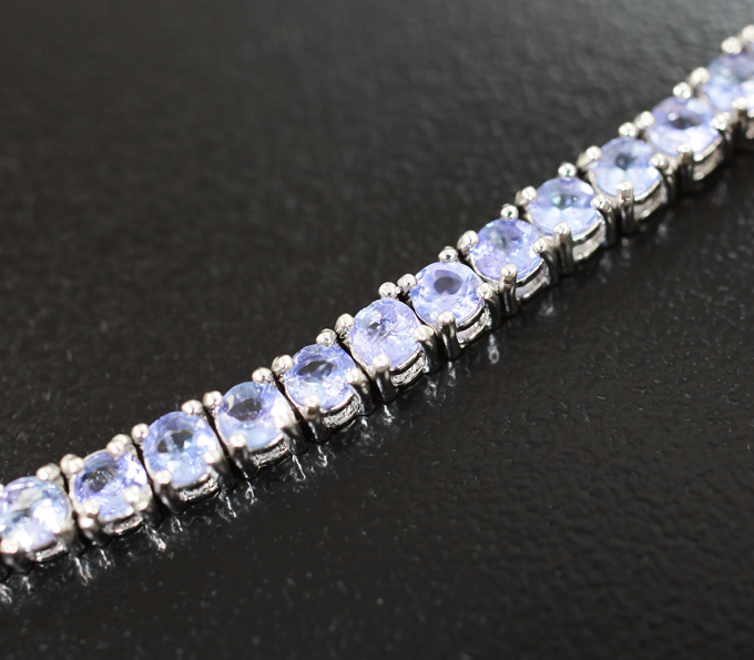 Превосходный серебряный браслет с танзанитами купить в интернет ...