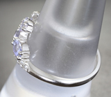Оригинальное серебряное кольцо с танзанитами Серебро 925