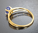 Золотое кольцо с ярким насыщенным танзанитом 0,57 карата