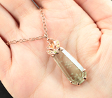 Серебряное колье с зеленым аметистом и перидотом Серебро 925