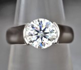 Серебряное кольцо с муассанитом 2 карата Серебро 925