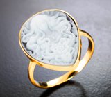 Золотое кольцо с агатовой камеей на долерите 7,26 карата