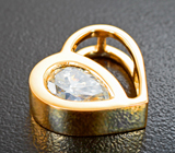 Золотой кулон с муассанитом топовой огранки 1,88 карата