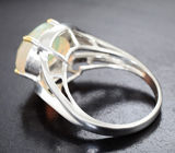 Серебряное кольцо с ограненным эфиопским опалом 2,72 карата Серебро 925