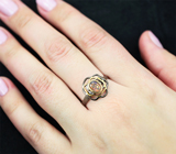 Серебряное кольцо с ограненным эфиопским опалом