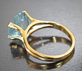 Золотое кольцо с ярким аквамарином 4,7 карата