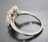 Прелестное серебряное кольцо с альмандином гранатом и цитринами Серебро 925