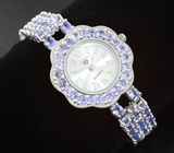 Роскошные серебряные часы с танзанитами Серебро 925