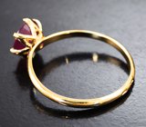 Золотое кольцо с насыщенным рубином 2,02 карата Золото