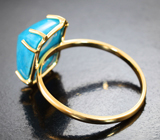 Золотое кольцо с аризонской бирюзой 6,09 карата
