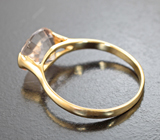 Золотое кольцо с нежным морганитом топовой огранки 2,07 карата Золото
