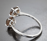 Чудесное cеребряное кольцо с дымчатым кварцем