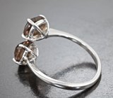 Чудесное cеребряное кольцо с дымчатым кварцем Серебро 925