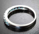 Изящное cеребряное кольцо с «неоновыми» апатитами