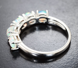 Элегантное серебряное кольцо с кристаллическими эфиопскими опалами Серебро 925