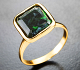 Золотое кольцо с редким контрастным мау-сит-ситом 3,97 карата