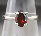 Прелестное серебряное кольцо с альмандином гранатом