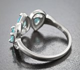 Оригинальное серебряное кольцо с апатитами