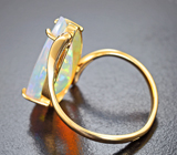 Золотое кольцо с топовым ограненными эфиопскими опалом 4,88 карата и бриллиантами Золото