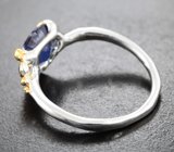 Серебряное кольцо с насыщенно-синим сапфиром
