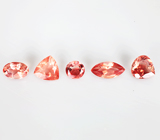 Набор из 5 андезинов 2,63 карата 