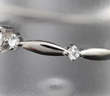 Серебряное кольцо с муассанитом топовой огранки 0,09 карата Серебро 925