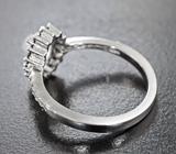 Изящное серебряное кольцо с лунным камнем и черными шпинелями Серебро 925