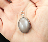 Стильный серебряный кулон с крупным лунным камнем 23,66 карата Серебро 925