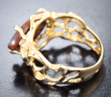 Золотое кольцо с эксклюзивным австралийским дублет опалом 3 карата и бриллиантами