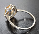 Изящное серебряное кольцо с цитрином