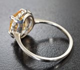 Изящное серебряное кольцо с цитрином Серебро 925