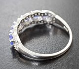 Великолепное серебряное кольцо с танзанитами