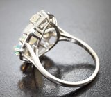 Превосходное cеребряное кольцо с кристаллическими эфиопскими опалами