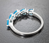 Серебряное кольцо с яркими «неоновыми» апатитами Серебро 925