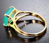 Золотое кольцо с «неоновым» хризопразом 2,5 карата