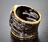 Серебряное кольцо с ограненным черным опалом Серебро 925