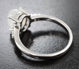 Элегантное серебряное кольцо с лунным камнем с эффектом кошачьего глаза Серебро 925
