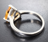 Замечательное серебряное кольцо с цитрином