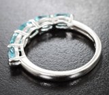 Чудесное серебряное кольцо с голубыми цирконами