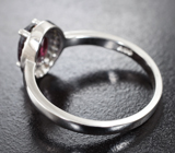 Замечательное серебряное кольцо с альмандином гранатом и разноцветными сапфирами Серебро 925