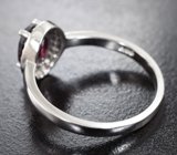 Замечательное серебряное кольцо с альмандином гранатом и разноцветными сапфирами