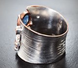 Серебряное кольцо с синим сапфиром и цитринами